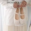 - [FORM 1.5] - Giày búp bê nữ balletcore lưới phối nơ màu trắng - EL085
