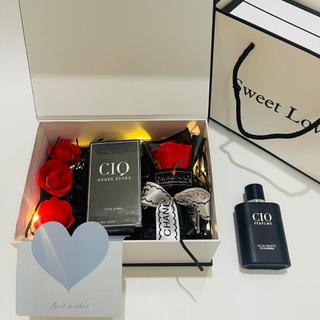 (Rơm đen Quà tặng nam) Hộp túi quà sweetlove kèm phụ kiện và nước hoa CIO nam tính, quà sinh nhật, valentine