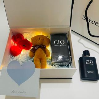 (Rơm đen Quà tặng nam) Hộp túi quà sweetlove kèm phụ kiện và nước hoa CIO nam tính, quà sinh nhật, valentine