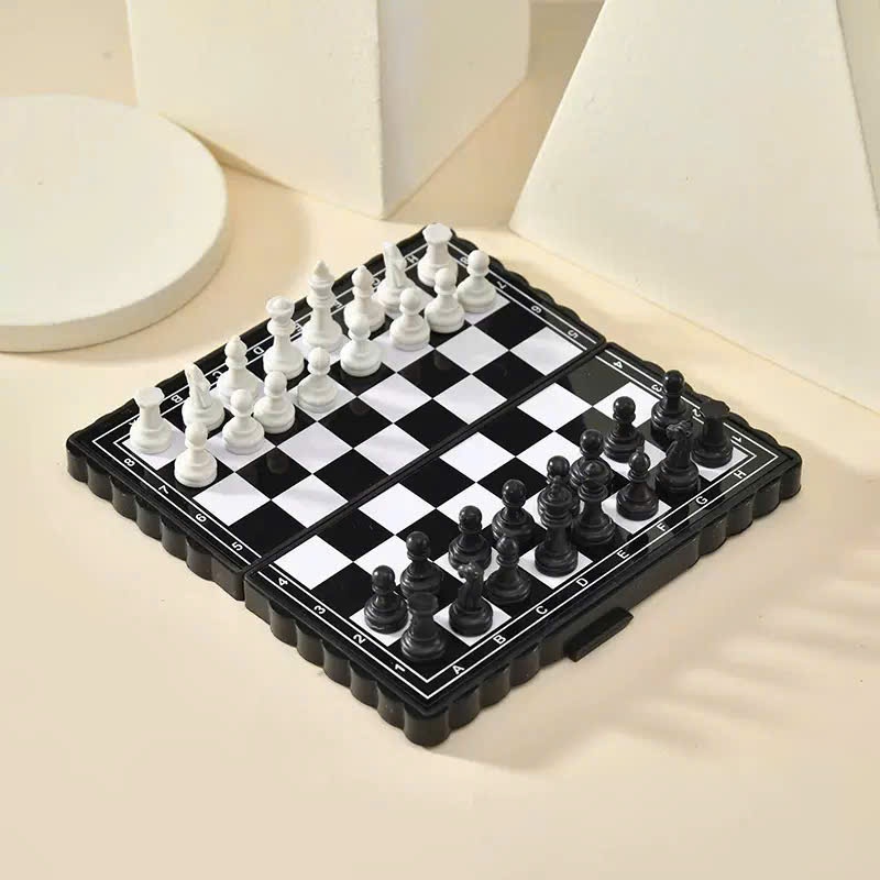 Bàn Cờ Vua 13x13cm Nam Châm Hít Mini Trắng Đen, Nhỏ Đẹp Bỏ Túi Cao Cấp ,Chuẩn Quốc Tế
