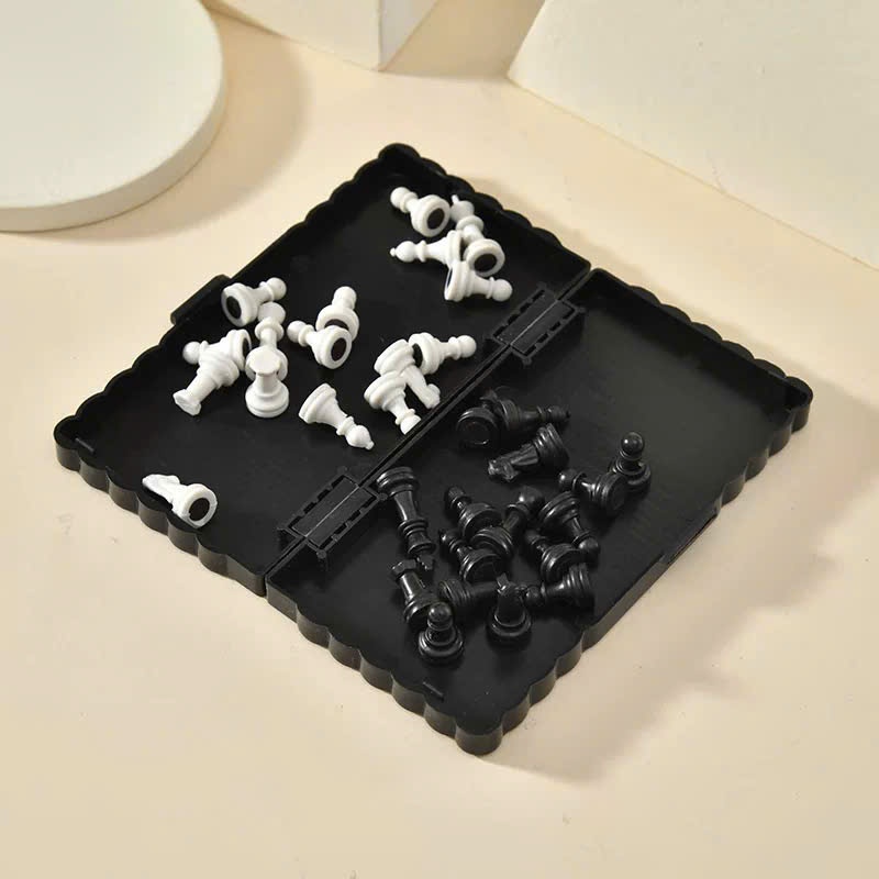 Bàn Cờ Vua 13x13cm Nam Châm Hít Mini Trắng Đen, Nhỏ Đẹp Bỏ Túi Cao Cấp ,Chuẩn Quốc Tế