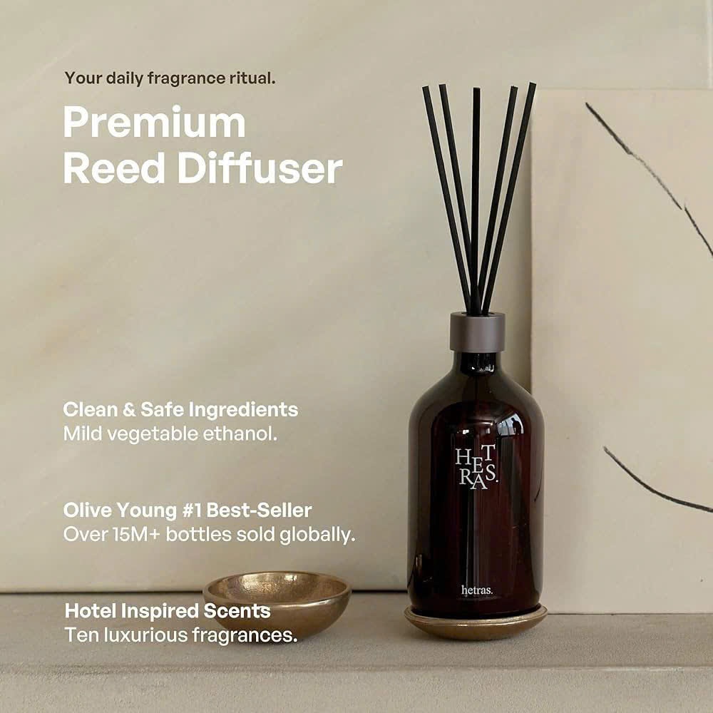 Tinh Dầu Thơm Phòng Hàn Quốc Hetras Premium Diffuser 500ml, Tinh Dầu Hương Nước Hoa
