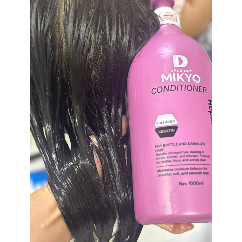Dầu gội và dầu xả Mikyo 1000ml kiểm soát dầu, giảm gàu ngứa, làm tóc mịn màng sáng bóng