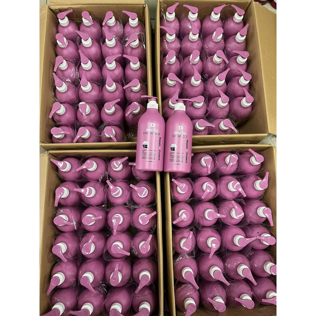 Dầu gội và dầu xả Mikyo 1000ml kiểm soát dầu, giảm gàu ngứa, làm tóc mịn màng sáng bóng