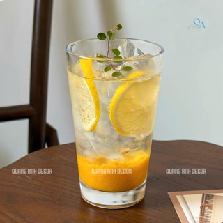 BỘ 6 LY Thủy Tinh Uống TRÀ CHANH Chịu Nhiệt Dáng Trụ Trơn | Cốc Uống Nước Ép, Sinh Tố - Decor Bàn Đẹp
