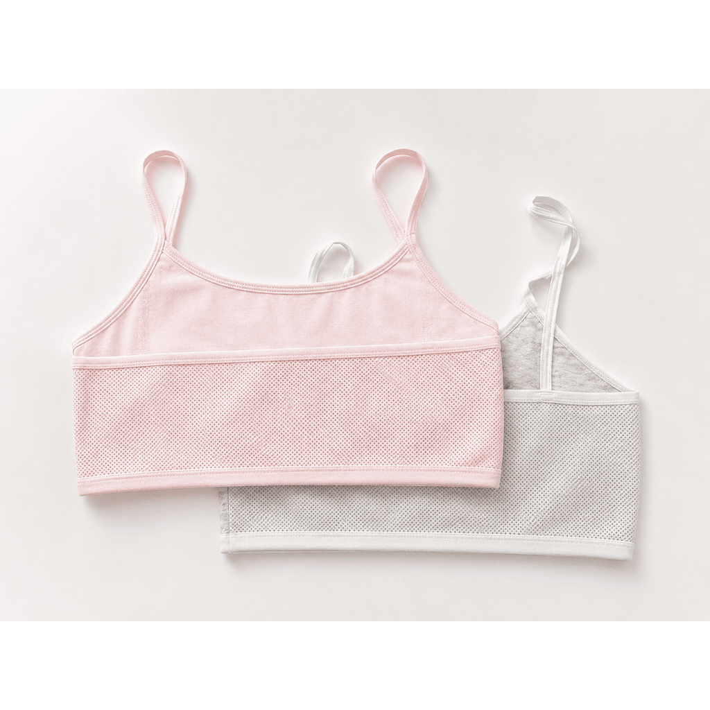 Áo Lót Lá Bé Gái Cotton Thoáng Mát Mềm Mại Cho Bé Tuổi Dậy Thì