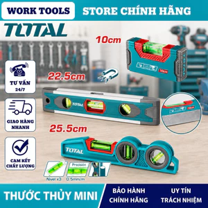 Thước thủy mini có nam châm hút TOTAL độ chính xác cao TMT2235, TMT205101, ТMT921306 DNTT