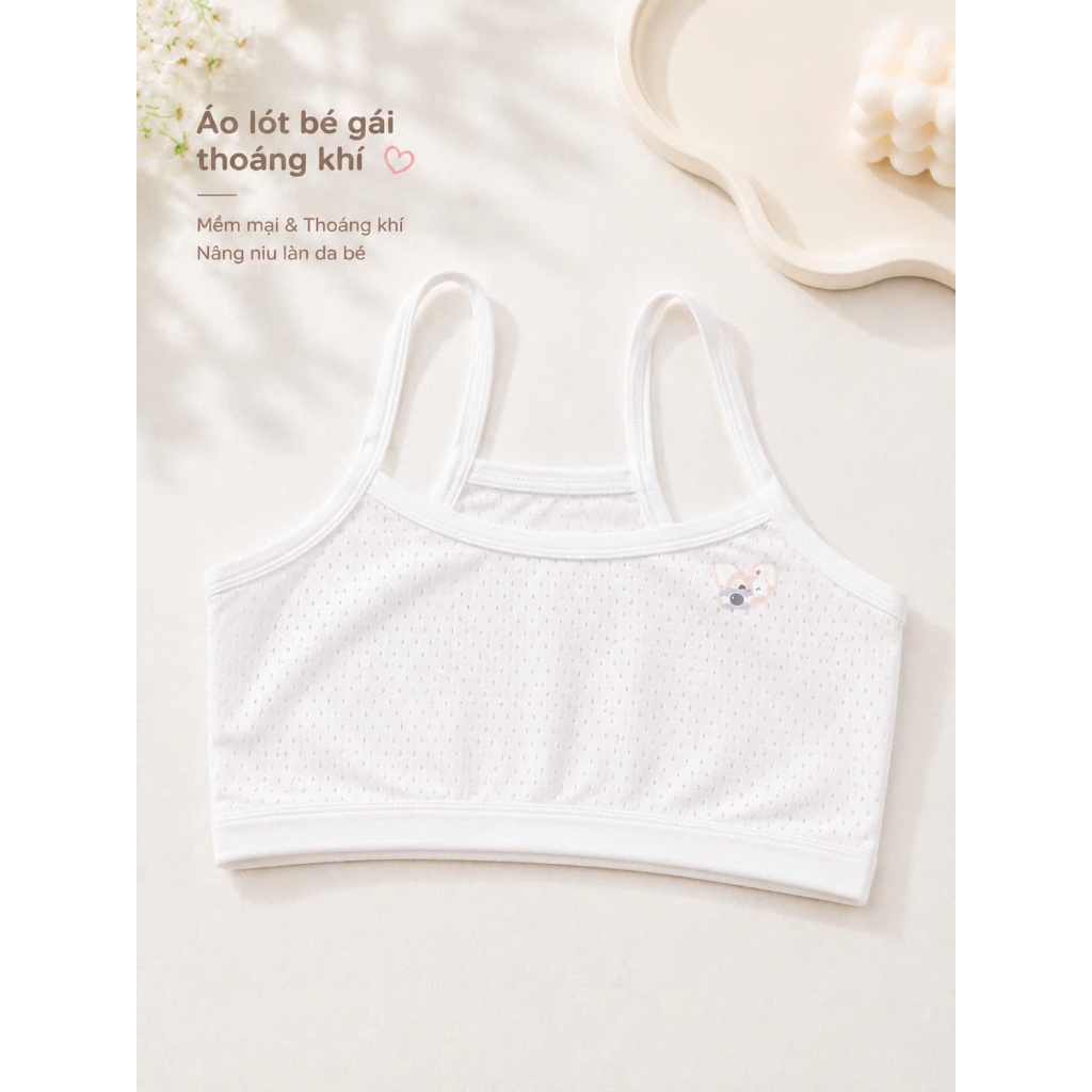 Áo Lá Bé Gái Cotton Thoáng Khí Mềm Mại Cho Bé Tuổi Dậy Thì M L XL