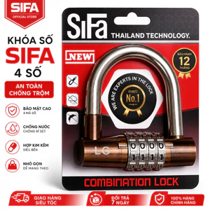 Khóa Số SIFA 4 Số Cao Cấp - Khóa Cửa, Khóa Cổng Chống Cắt, Chống Rỉ Sét