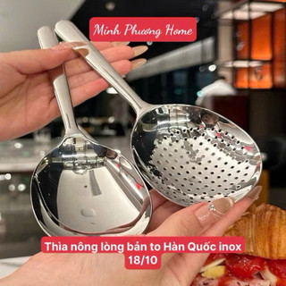 Thìa Chockmen bản to [84], cán đặc, nông lòng kiểu dáng Hàn Quốc