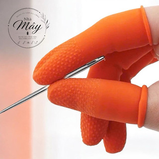 Găn ngón tay màu cam bảo vệ ngón tay chống trượt dùng để cạo đều thích hợp sử dụng trong nhà bếp có thể tái sử dụng