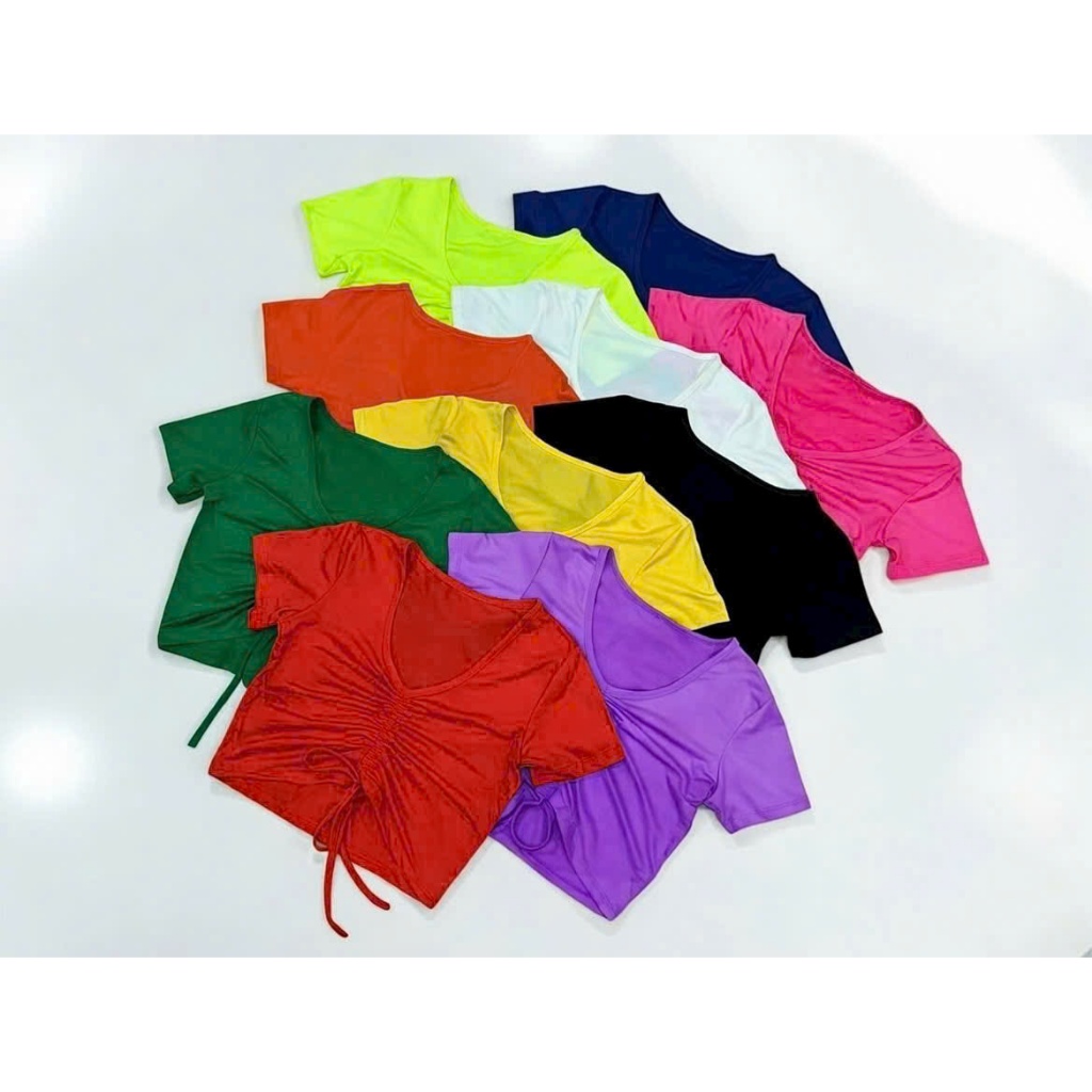 Áo crotop nữ rút ngực co dãn mịn mát, Áo tập gym, aerobic, dance nữ,áo thể dục nữ,gym nữ,...