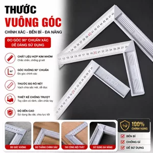 Thước vuông kẻ góc, thước kê góc 45 độ 30cm 50cm