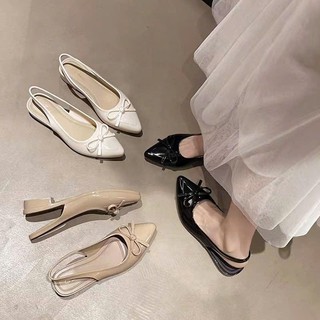 [LÙI 1 SIZE] Giày nữ thiết kế nơ xinh xắn, phù hợp đi chơi đi làm- 635