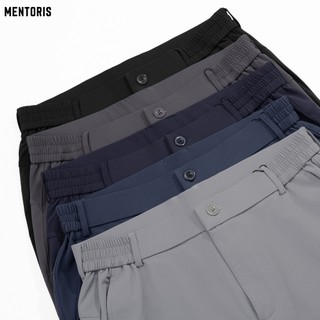Quần Âu Nam MENTORIS Cao Cấp, Quần Âu Vải Gió Thể Thao, Form Regular Fit, Co Giãn Linh Hoạt MDC2503