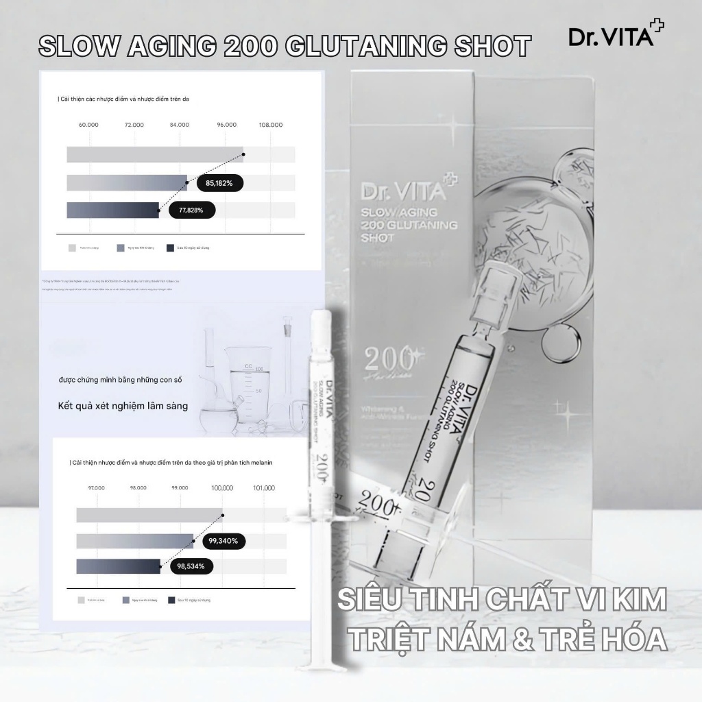 Q17_Tinh chất hỗ trợ dưỡng trắng da Dr. Vita Slow Aging 200 Glutaning Shot 5ml