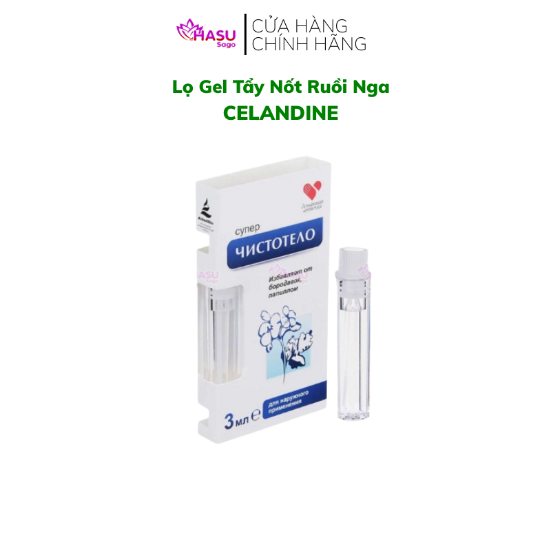 Lọ Gel Tẩy Nốt Ruồi Nga CELANDINE Tẩy Nốt Ruồi, Mụn Cơm, Mụn Cóc, Mụn Thịt 3ml