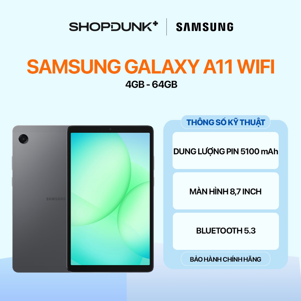 Máy Tính Bảng Samsung Galaxy Tab A11 Wifi 4GB | 64GB Chính Hãng