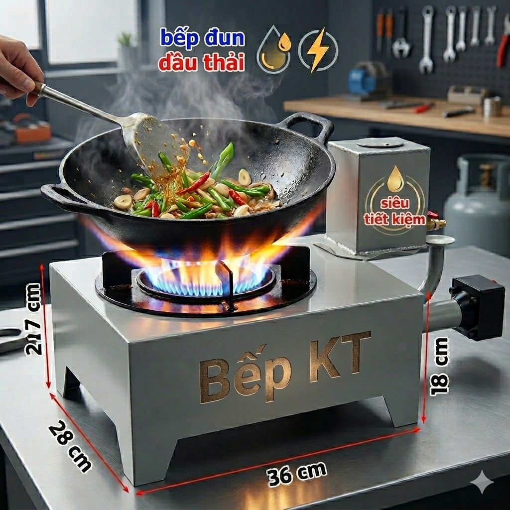 Bếp Đun Dầu Thải- Bếp Tiết Kiệm -Bếp Không Khói.