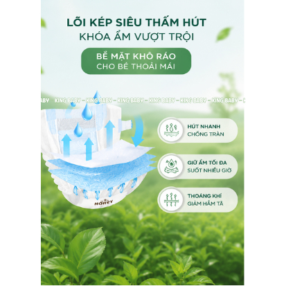 Bỉm Quần & Bỉm Dán HONEY Premium Siêu Mềm Mại – Thấm Hút 12H, Chống Tràn, Thoáng Khí Cho Bé