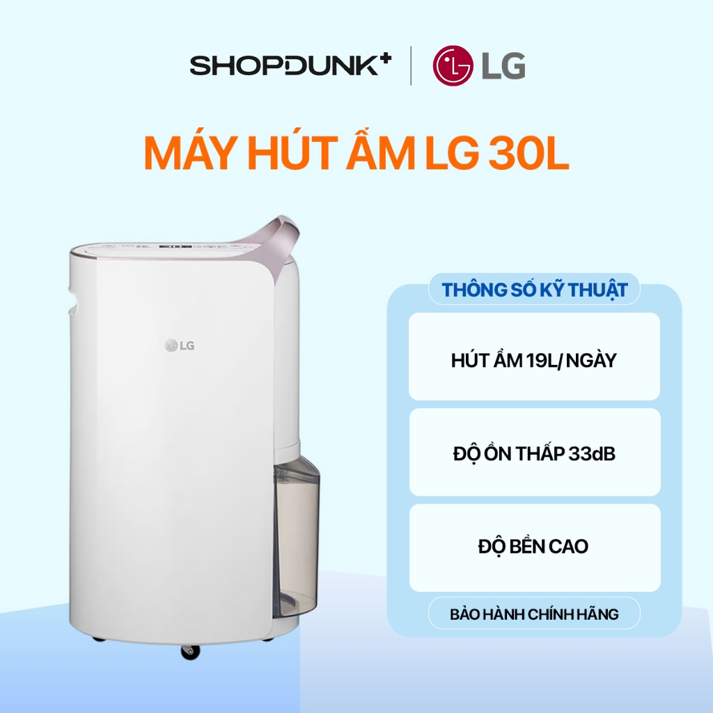 Máy Hút Ẩm LG Dual Inverter Màu Trắng MD19GQGE0.ABAE Chính Hãng