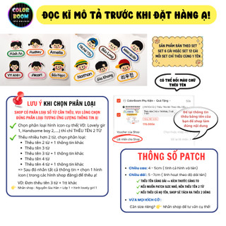 Bảng Tên Cho Bé Thêu Theo Yêu Cầu - Ủi Hoặc May Lên Quần Áo, Balo, Mũ, Nón - ColorBoom