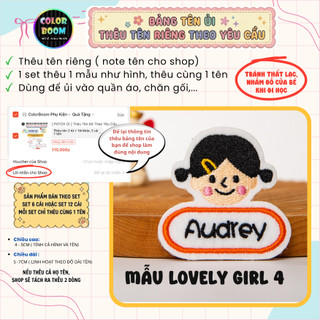 Bảng Tên Cho Bé Thêu Theo Yêu Cầu - Ủi Hoặc May Lên Quần Áo, Balo, Mũ, Nón - ColorBoom