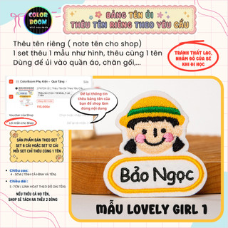 Bảng Tên Cho Bé Thêu Theo Yêu Cầu - Ủi Hoặc May Lên Quần Áo, Balo, Mũ, Nón - ColorBoom