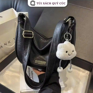 (Mở Bán) Túi đeo vai đeo chéo nam nữ đẹp basic mẫu mới (tặng móc charm mây) dáng thể thao đi chơi thời trang Da Mềm 002