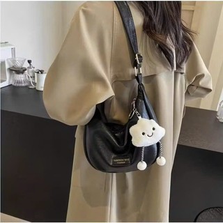 (Mở Bán) Túi đeo vai đeo chéo nam nữ đẹp basic mẫu mới (tặng móc charm mây) dáng thể thao đi chơi thời trang Da Mềm 002