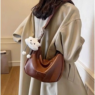 (Mở Bán) Túi đeo vai đeo chéo nam nữ đẹp basic mẫu mới (tặng móc charm mây) dáng thể thao đi chơi thời trang Da Mềm 002