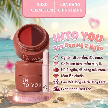 [INTO YOU] Son Bùn Hũ 2 Ngăn Kèm Cọ Into You Clash & Duo Lip Mud 5g