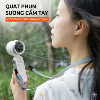Quạt Cầm Tay Mini N607 Pin 3600mAh - Quạt Tích Điện Gấp Gọn Màn Hình LED Hiển Thị Pin, 5 Cấp Độ Gió Siêu Mạnh
