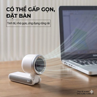 Quạt Cầm Tay Mini N607 Pin 3600mAh - Quạt Tích Điện Gấp Gọn Màn Hình LED Hiển Thị Pin, 5 Cấp Độ Gió Siêu Mạnh