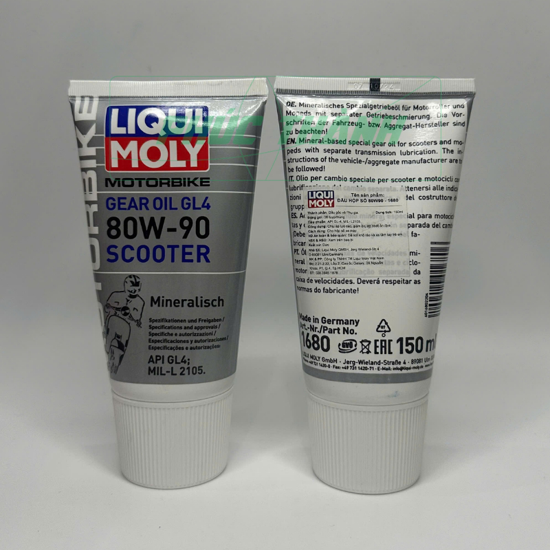Nhớt Hộp Số, Nhớt Láp Xe Tay Ga LIQUI MOLY GEAR OIL 80W90 SCOOTER 150ml - Chính Hãng