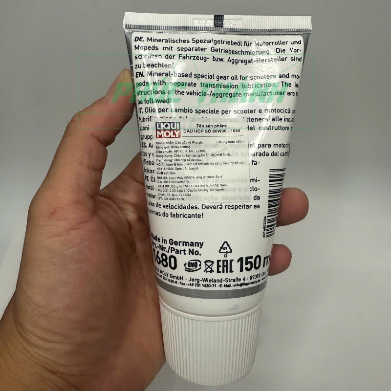 Nhớt Hộp Số, Nhớt Láp Xe Tay Ga LIQUI MOLY GEAR OIL 80W90 SCOOTER 150ml - Chính Hãng