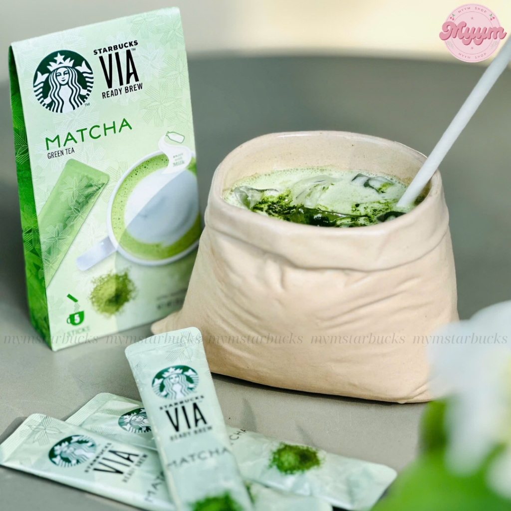 [𝐀𝐮𝐭𝐡𝐞𝐧𝐭𝐢𝐜] HỘP STARBUCKS VIA MATCHA LATTE TEA 🍵🍃 | Shopee Việt Nam