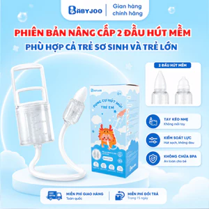 Dụng cụ hút mũi trẻ sơ sinh BABYJOO, Dụng cụ hút mũi bằng tay, Dụng cụ hút mũi cho bé bản nâng cấp mới 2 đầu hút sơ sinh