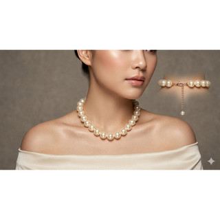 [NgocDaisy] N382 vòng cổ choker , dây chuyền choker hạt Ngọc 12mm kiểu dáng xinh xắn cho nữ