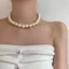 N382 vòng cổ choker , dây chuyền choker hạt Ngọc 12mm kiểu dáng xinh xắn cho nữ