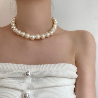 [NgocDaisy] N382 vòng cổ choker , dây chuyền choker hạt Ngọc 12mm kiểu dáng xinh xắn cho nữ