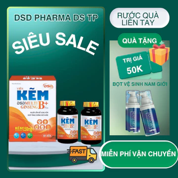 Hộp 60 Viên Uống Kẽm DSD Bổ Sung Vitamin và Nhân Sâm, cải thiện CNSL nam khoa, giải pháp vàng trong YSLNG
