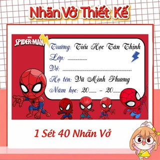 Nhãn vở in tên theo yêu cầu 2026-2027, có 1 tập 40c, in trường, lớp, tên bé (KHÔNG IN TỪNG MÔN HỌC)