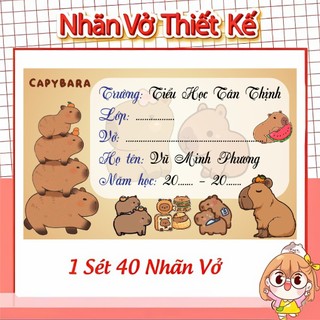 Nhãn vở in tên theo yêu cầu 2026-2027, có 1 tập 40c, in trường, lớp, tên bé (KHÔNG IN TỪNG MÔN HỌC)