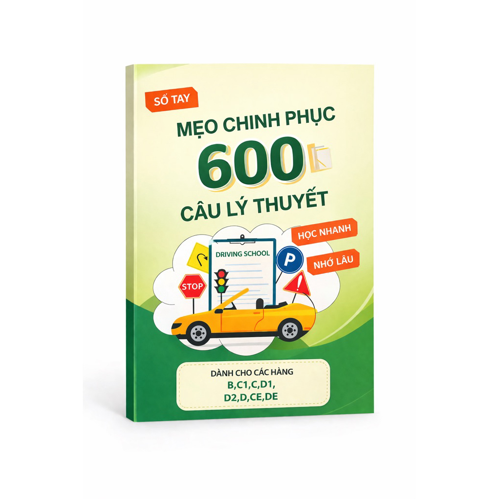 Mẹo 600 Câu Lý Thuyết B,C1,C,D1,D2,D,CE,DE Mới Nhất