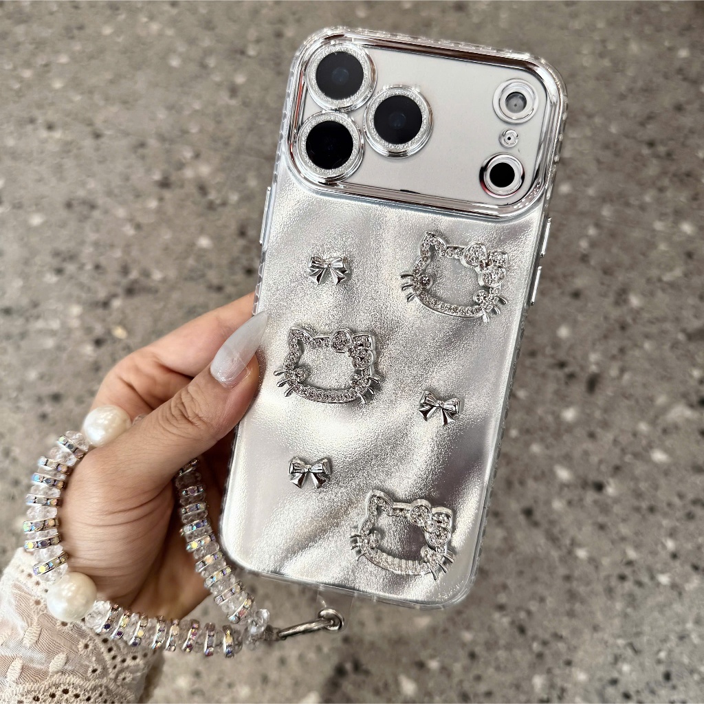 ỐP LƯNG IPHONE SILVER GLAM - PHIÊN BẢN ĐÍNH ĐÁ CAO CẤP (COLLECTION 2026) - Nắng Case