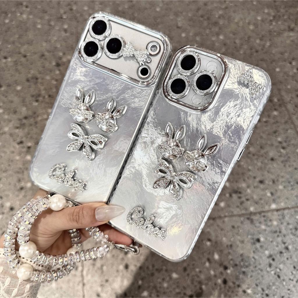 ỐP LƯNG IPHONE SILVER GLAM - PHIÊN BẢN ĐÍNH ĐÁ CAO CẤP (COLLECTION 2026) - Nắng Case