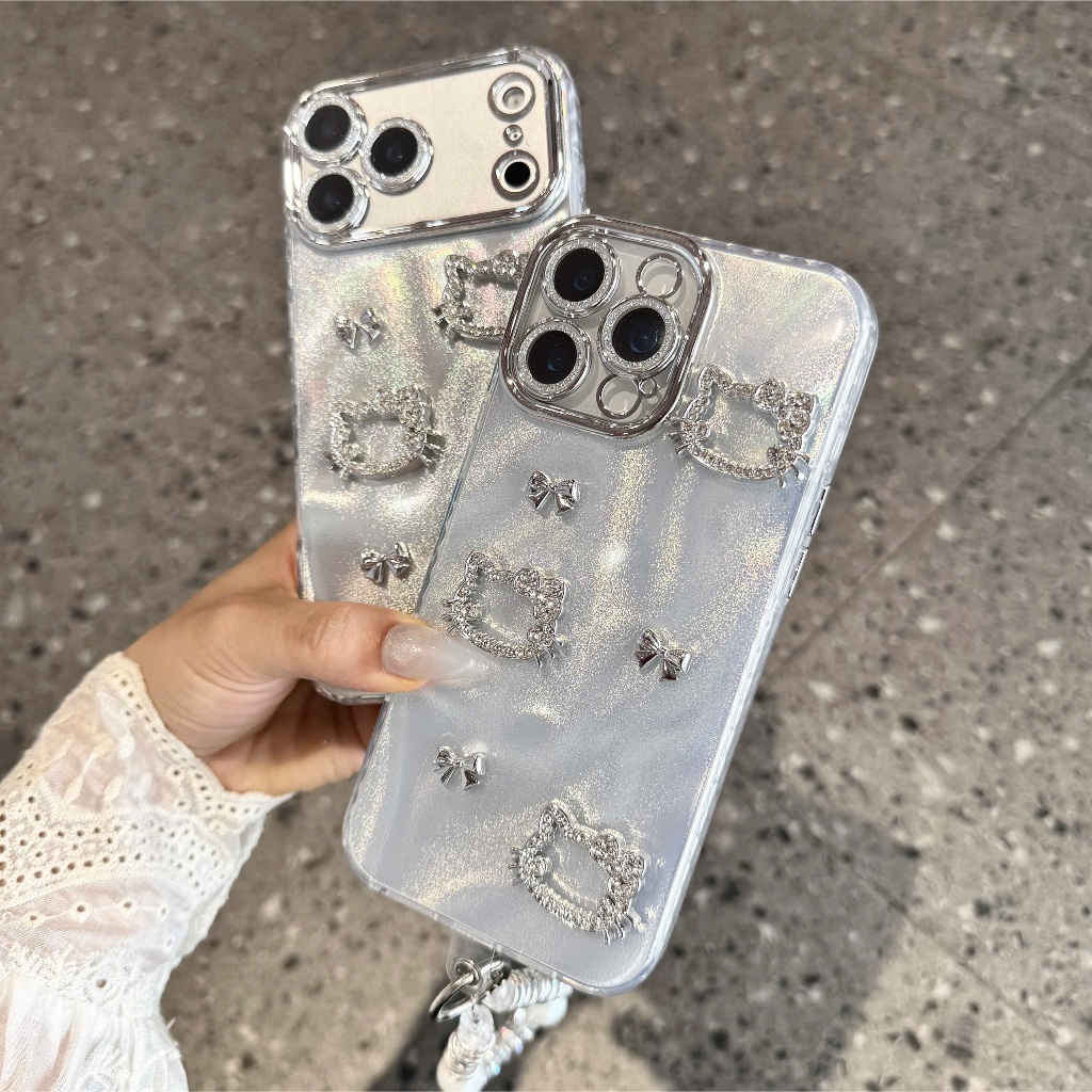ỐP LƯNG IPHONE SILVER GLAM - PHIÊN BẢN ĐÍNH ĐÁ CAO CẤP (COLLECTION 2026) - Nắng Case