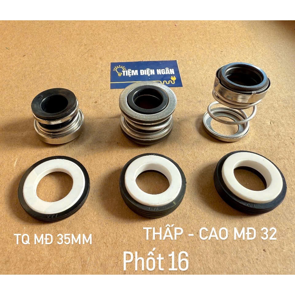 Phớt bơm nước Loại I Lùn - Cao lò xò 16 - 19mm