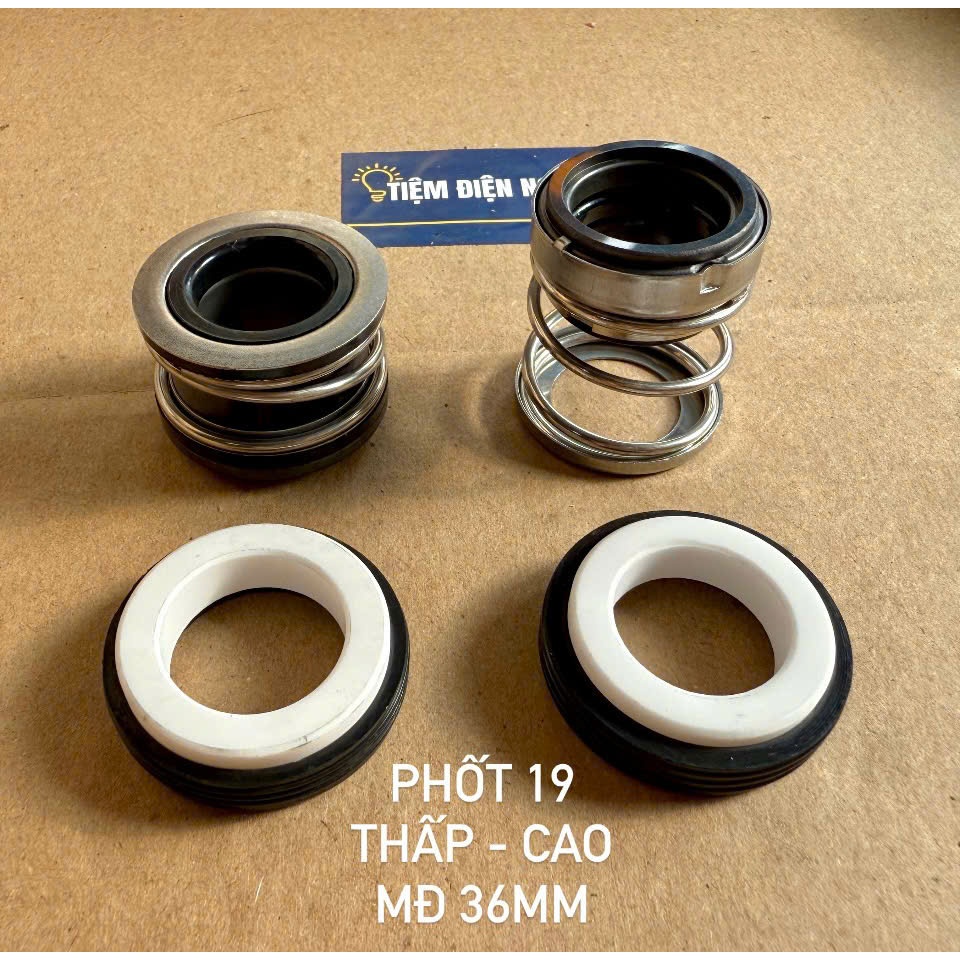 Phớt bơm nước Loại I Lùn - Cao lò xò 16 - 19mm